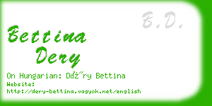 bettina dery business card